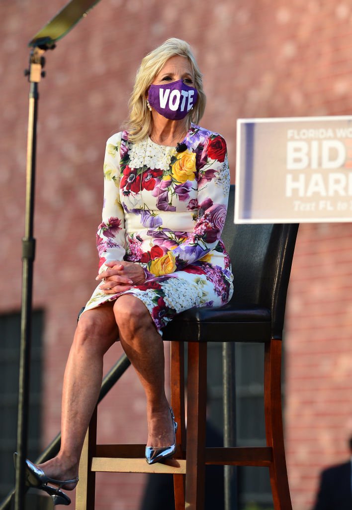 Jill Biden habla en una conferencia en Boca Ratón el 5 de octubre de 2020. | Foto: Getty Images