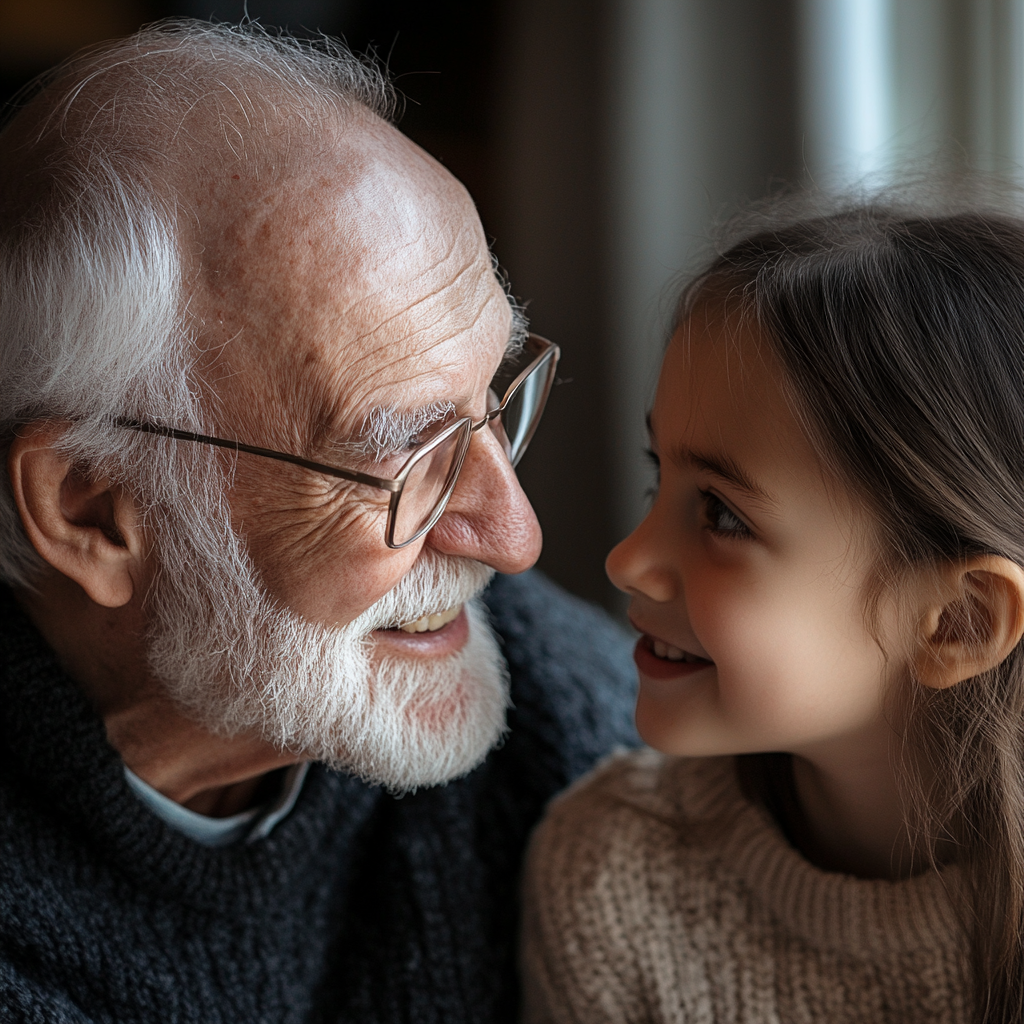 Un hombre hablando con su hija | Fuente: Midjourney