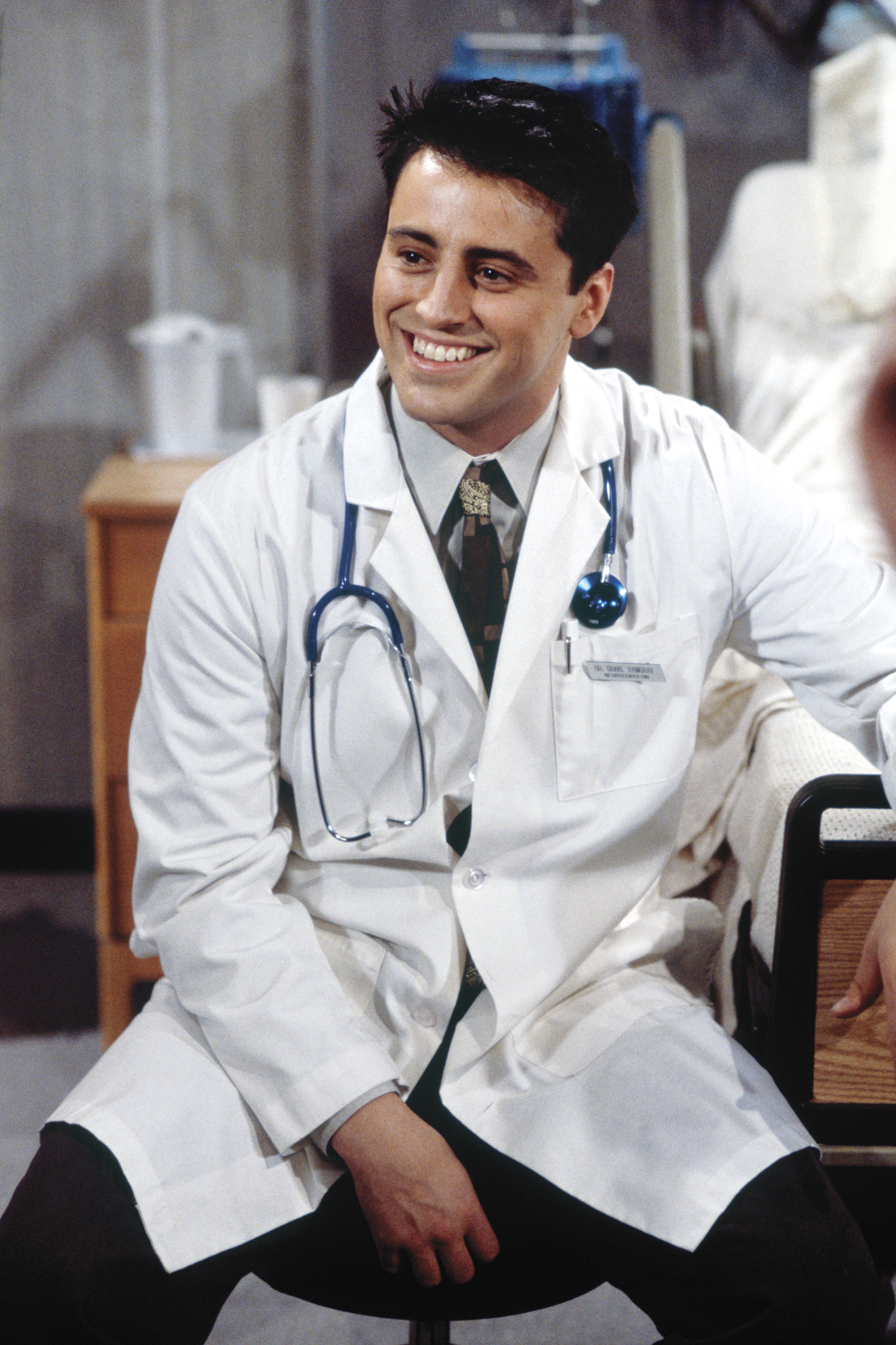 Matt LeBlanc rodando la primera temporada de "Friends", hacia 1995. | Fuente: Getty Images