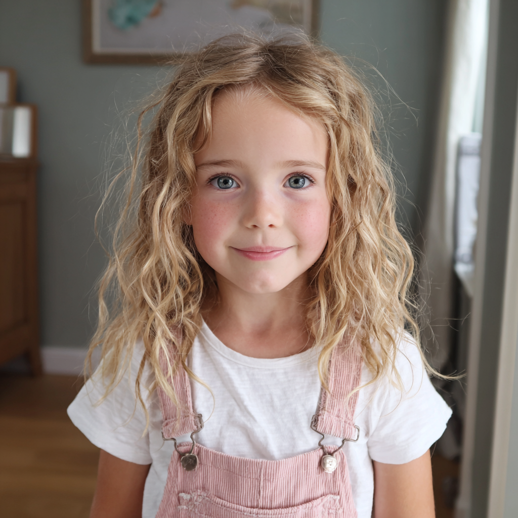 Una bambina sorridente | Fonte: Midjourney