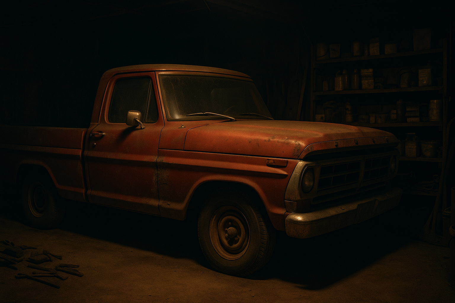 Una vieja camioneta | Fuente: Sora