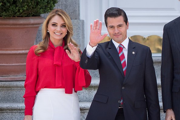 Ex Presidente de México Enrique Peña Nieto y la ex Primera Dama Angélica Rivera. Fuente: Getty Images