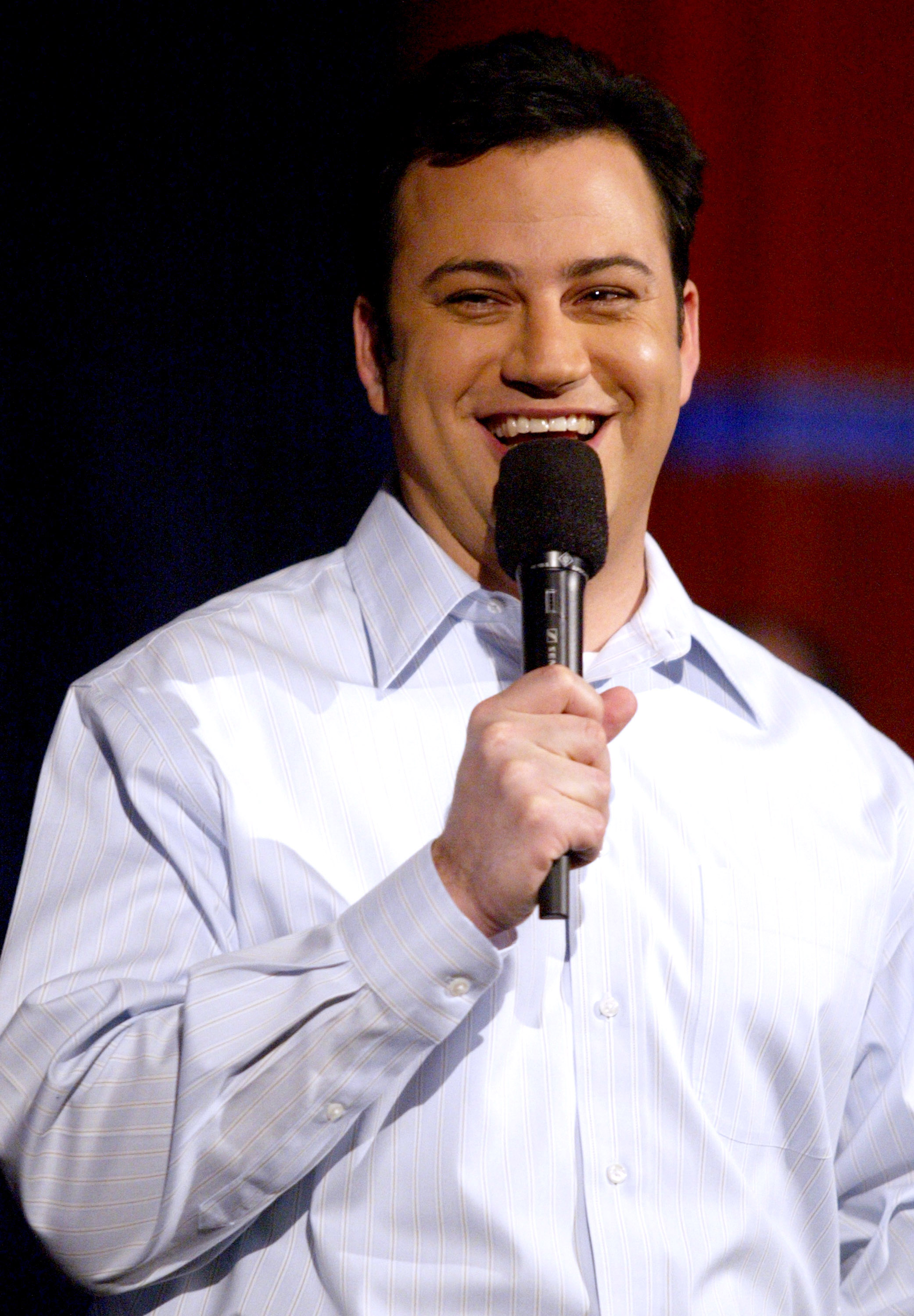 Jimmy Kimmel en "Jimmy Kimmel Live" el 14 de febrero de 2005 | Fuente: Getty Images