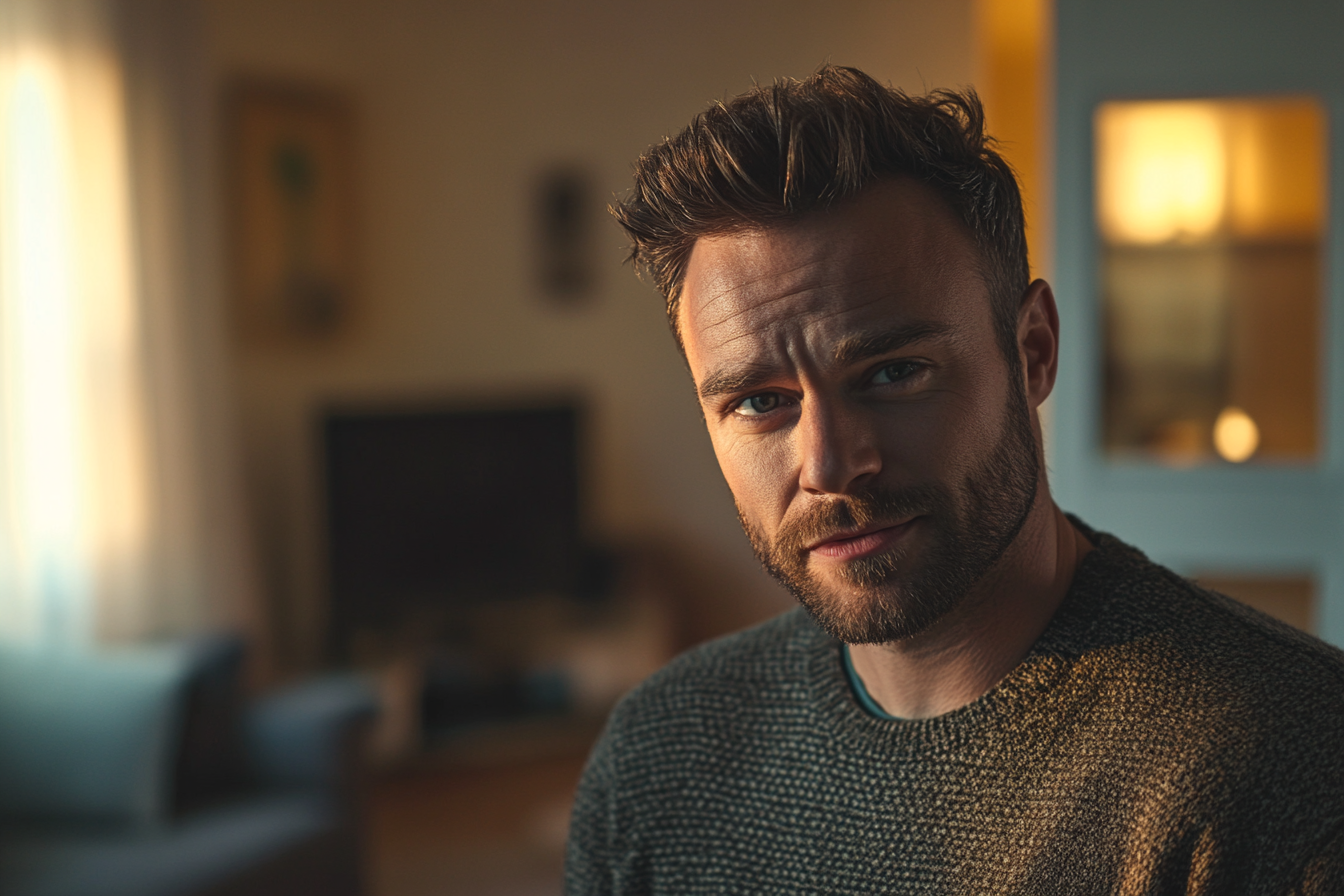Un hombre de pie en su casa | Fuente: Midjourney