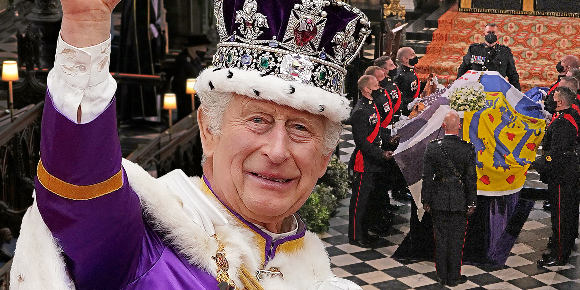 Rey Charles III, 6 de mayo de 2023 | Fotodel príncipe Philip, 17 de abril de 2021 | Foto: Getty Images