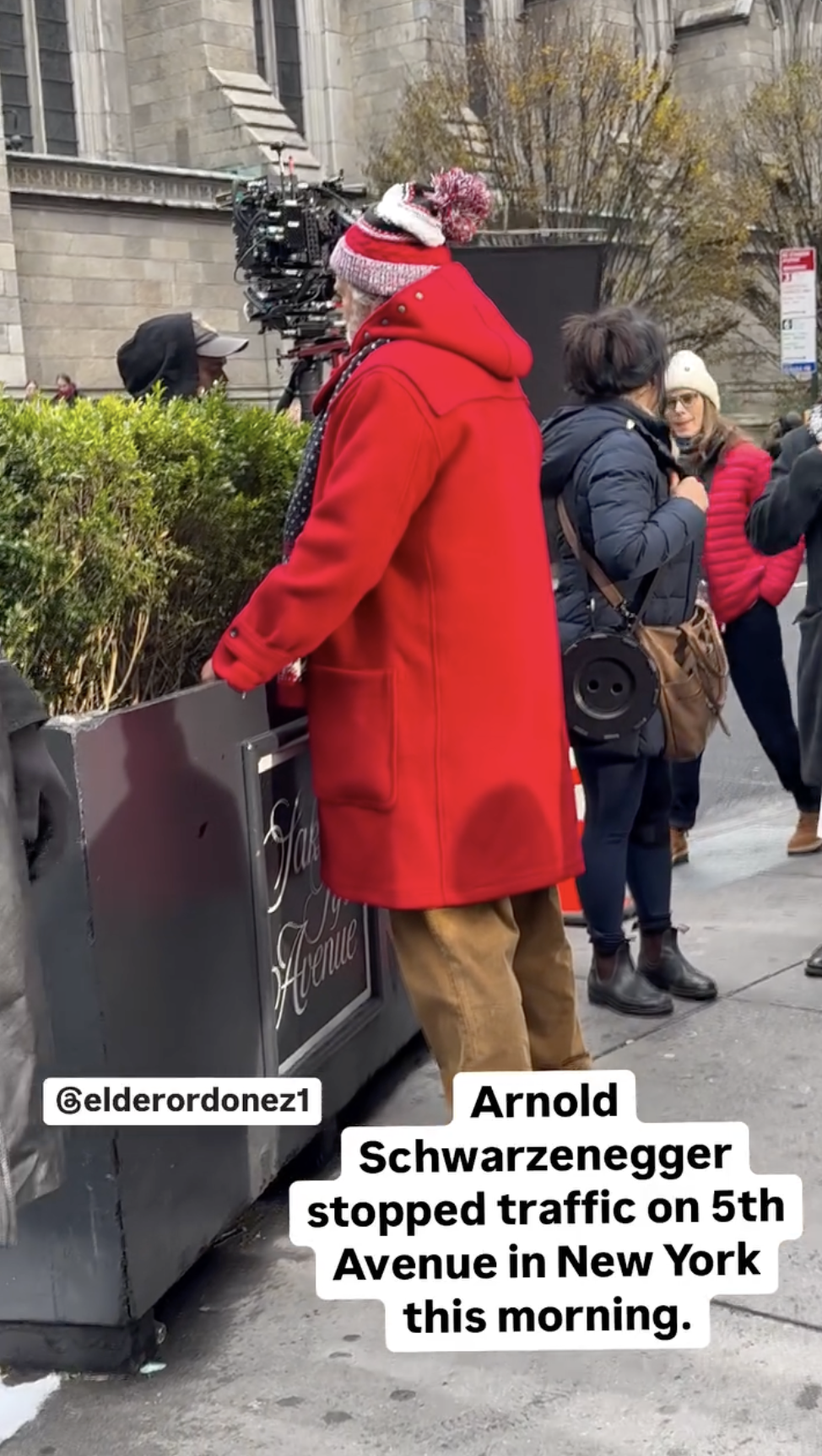 Arnold Schwarzenegger es visto en Nueva York, publicado el 16 de diciembre de 2024 | Fuente: Instagram.com/elderordonez1