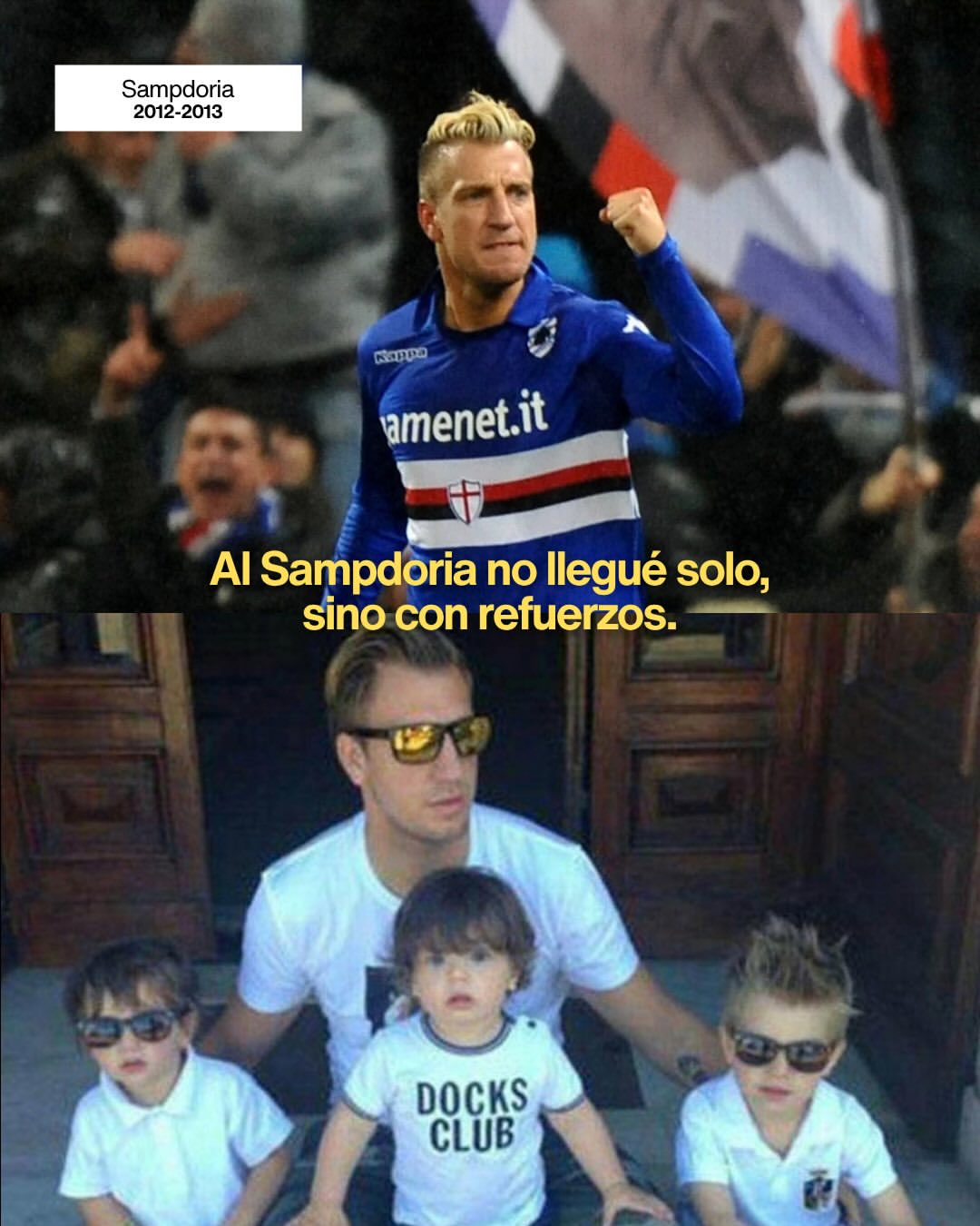 Maxi López mostró fotografías de su juventud junto a sus hijos | Fuente: Instagram/officialmaxilopez