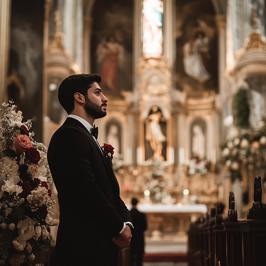 El novio ante el altar | Fuente: Midjourney