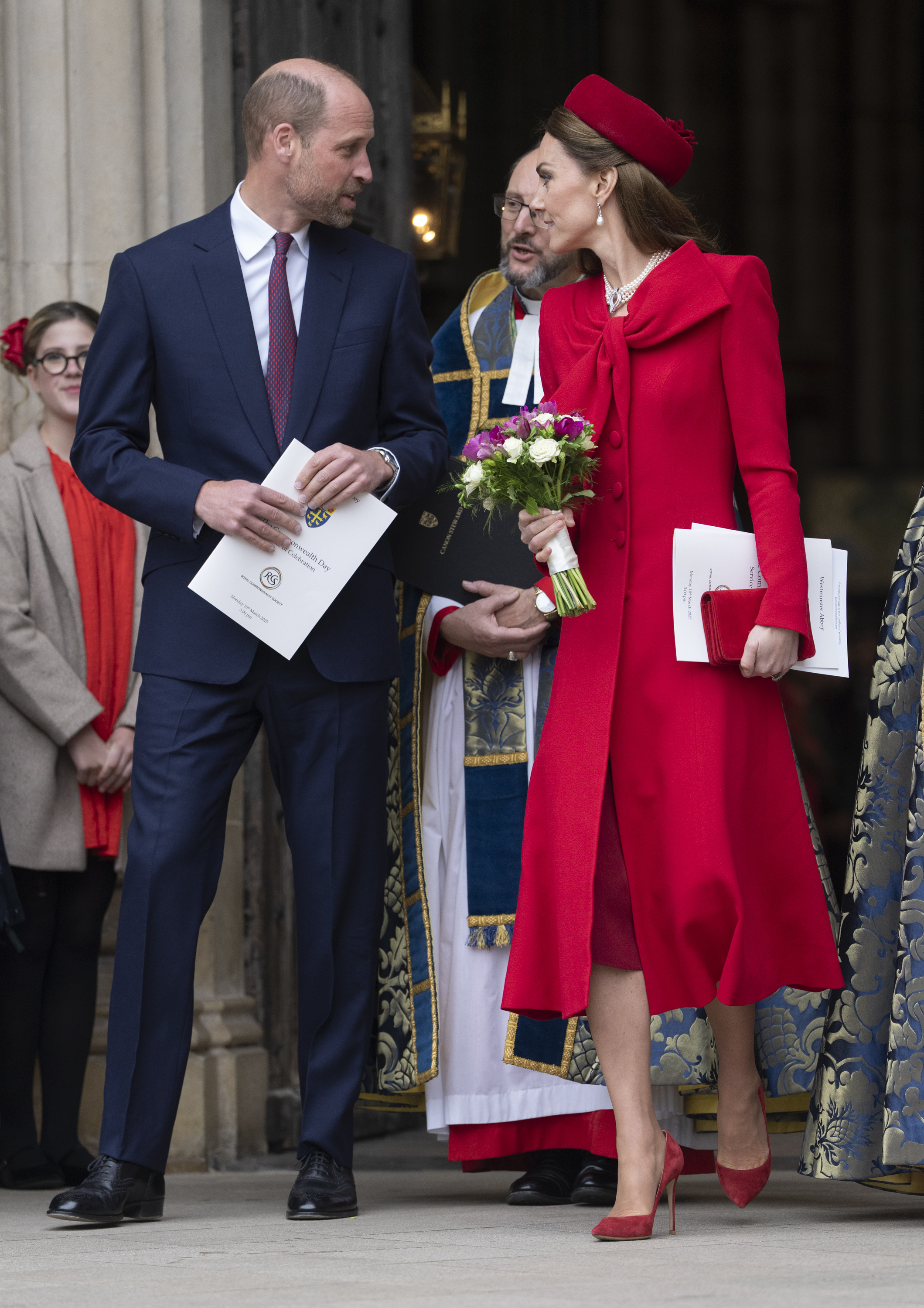 El Príncipe William y la Princesa Catherine asisten al Servicio del 2025 Día de la Commonwealth en la Abadía de Westminster. | Fuente: Getty Images