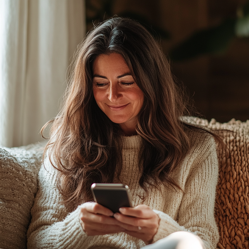 Una mujer utilizando su teléfono | Fuente: Midjourney