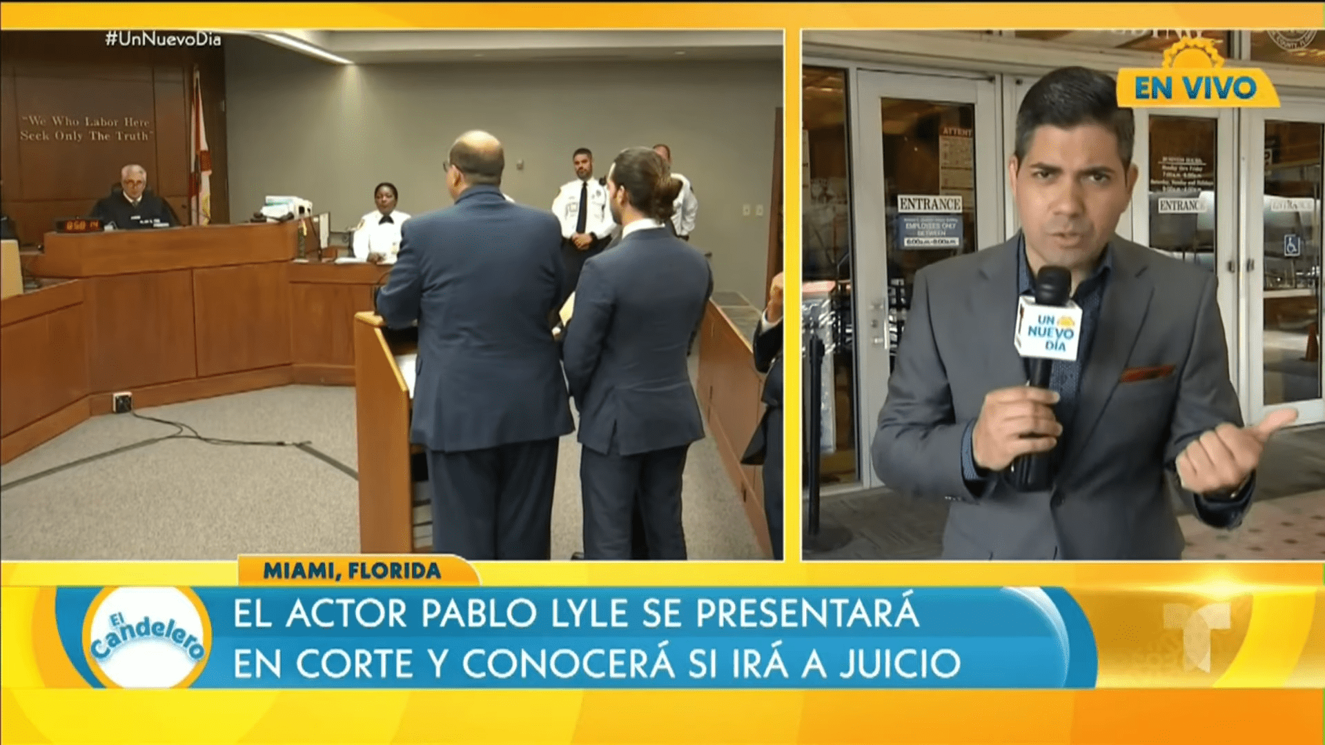 Pablo Lyle ante el juez │Imagen tomada de: YouTube / Un Nuevo Día