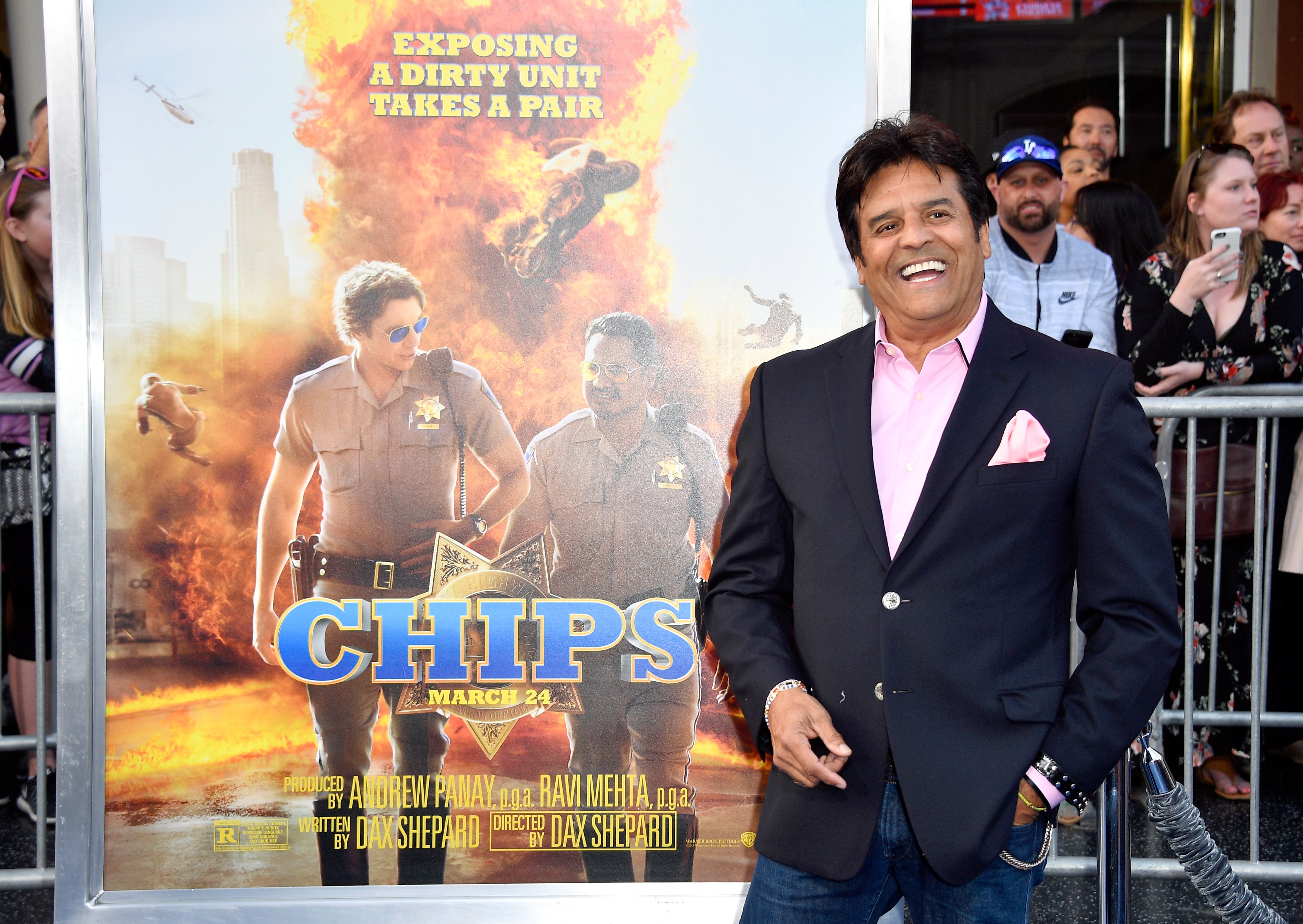 Erik Estrada en el estreno de "CHiPS" el 20 de marzo de 2017 en Hollywood | Foto: Getty Images