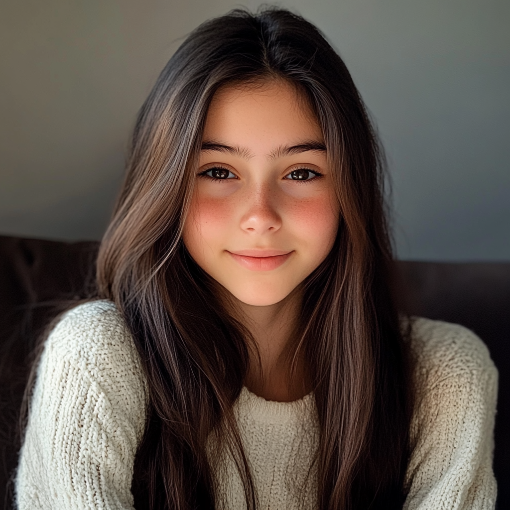 Una adolescente sonriente | Fuente: Midjourney
