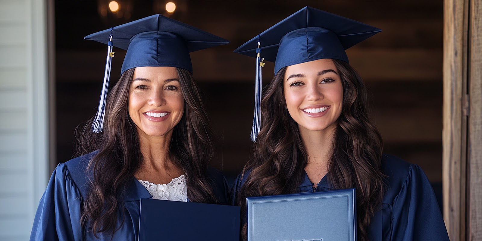 Madre e hija se gradúan | Fuente: Midjourney