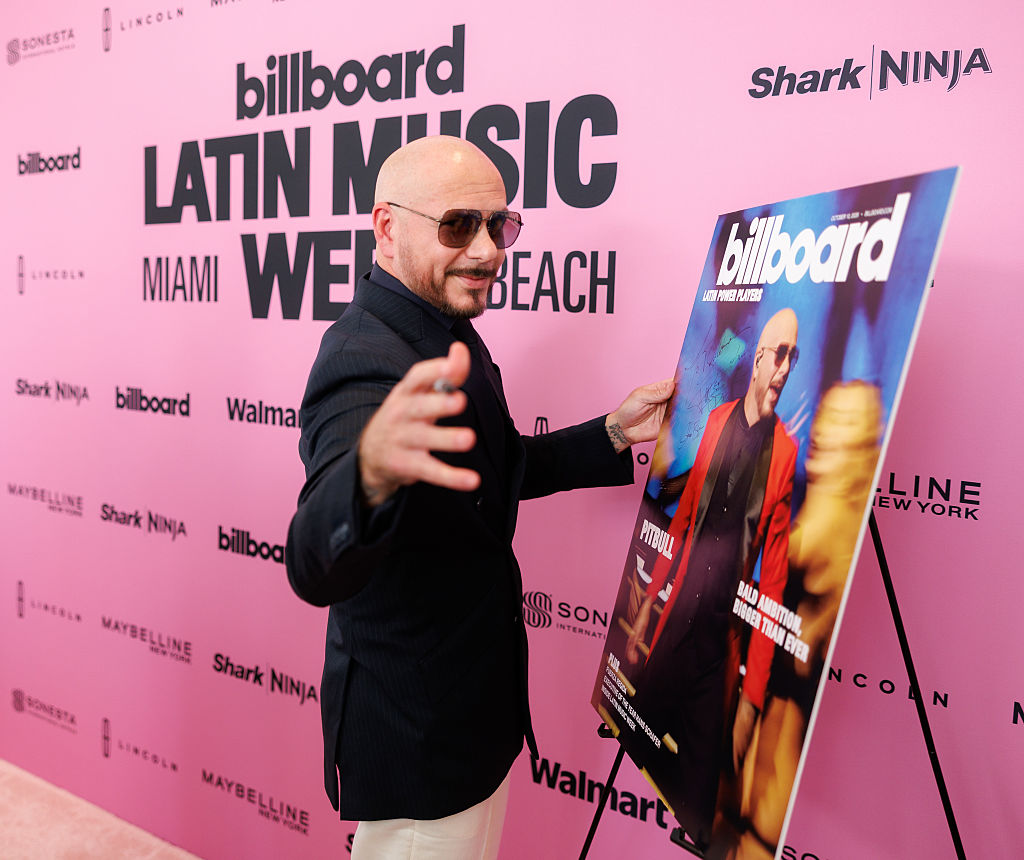 Pitbull en el tercer día de la Billboard Latin Music Week, celebrado en Furia Miami el 21 de octubre de 2026 en Miami Beach, Florida. | Fuente: Getty Images