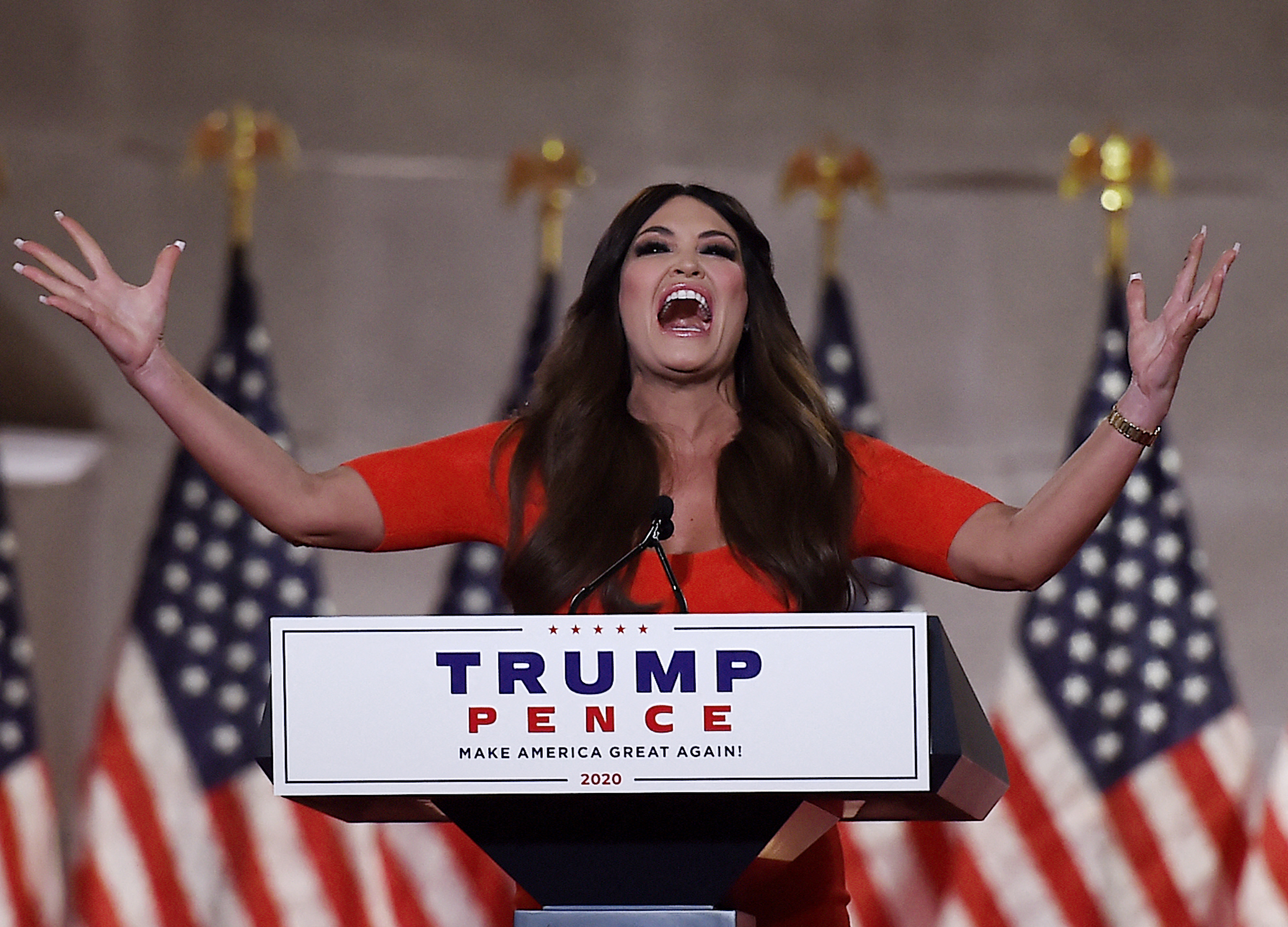 Kimberly Guilfoyle habla durante el primer día de la Convención Nacional Republicana en el Auditorio Mellon el 24 de agosto de 2020, en Washington, D.C. | Fuente: Getty Images