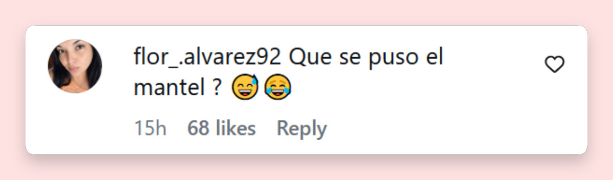 Comentario de una persona sobre el look de Wanda Nara para la presentación de su nueva película | Fuente: Instagram/revistagenteok