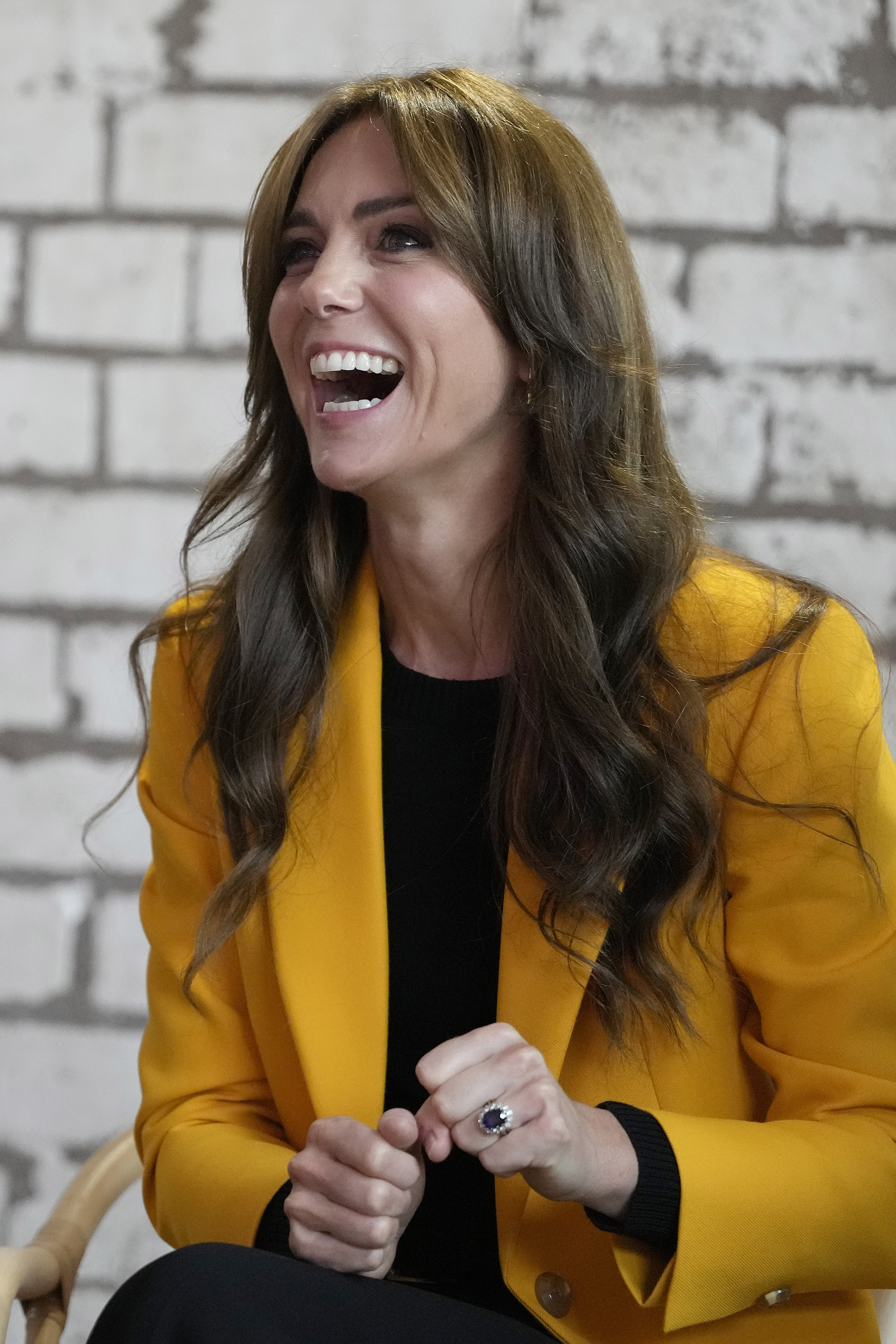 Catherine, princesa de Gales, reacciona mientras participa en una serie de talleres centrados en las emociones, las relaciones y la acción comunitaria en Birmingham, Inglaterra, el 10 de octubre de 2023 | Fuente: Getty Images