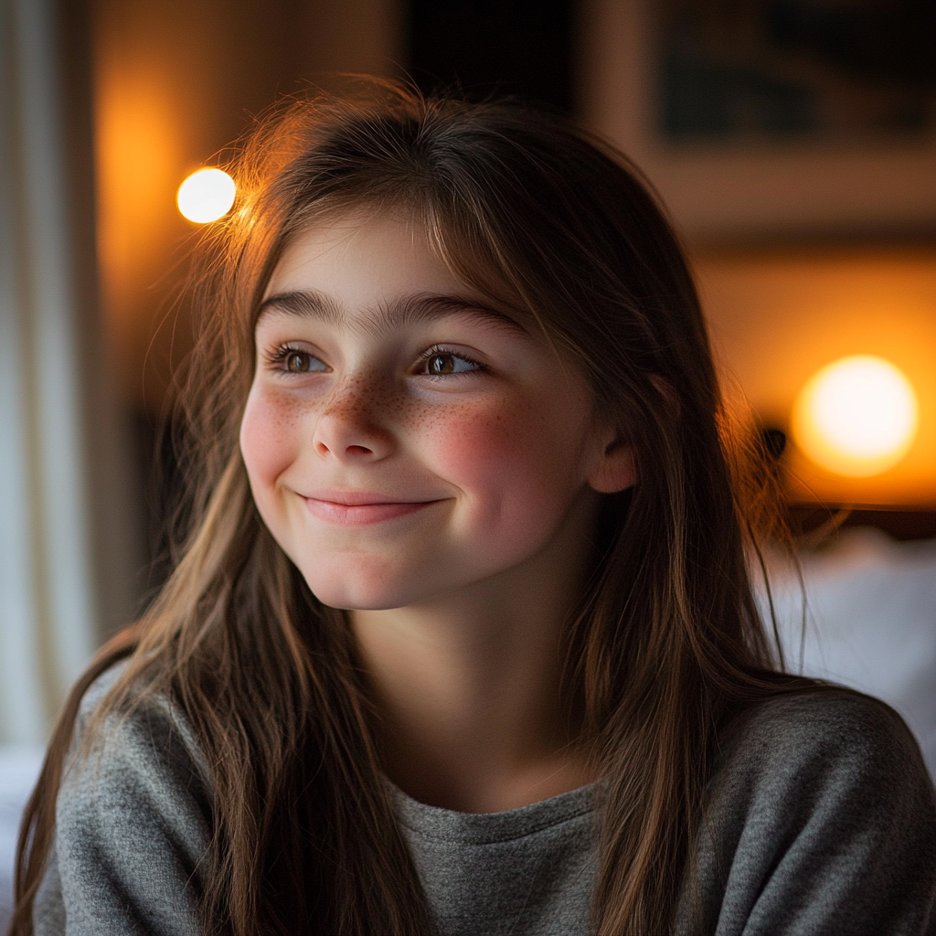 Uma jovem sorrindo gentilmente | Fonte: Meio da Jornada