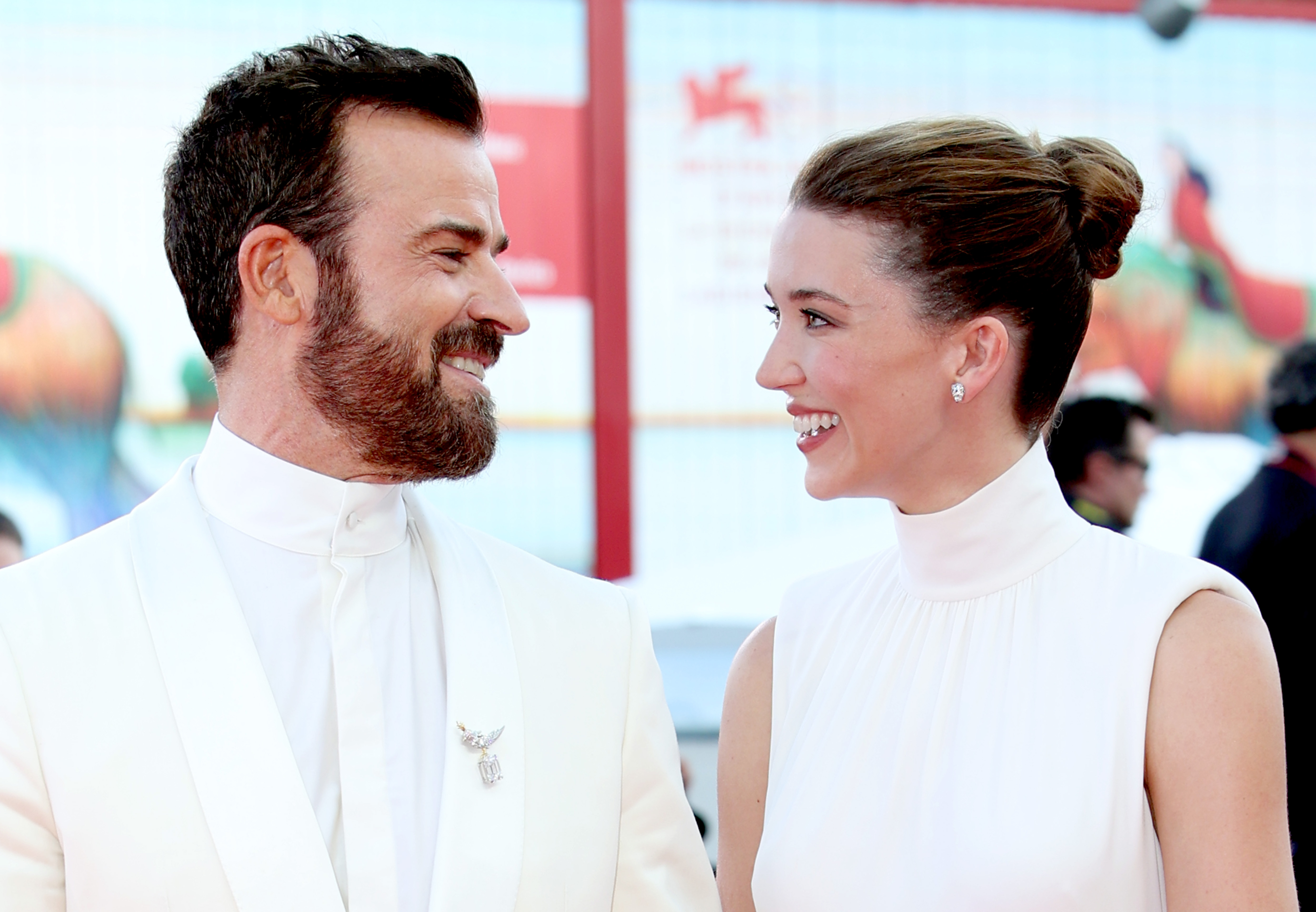 Justin Theroux y Nicole Brydon Bloom en el estreno de "Beetlejuice Beetlejuice" durante el 81 Festival Internacional de Cine de Venecia en Venecia, Italia, el 28 de agosto de 2024 | Fuente: Getty Images