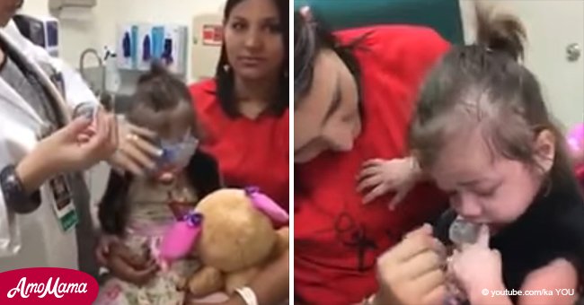 Conmovedora reacción de una nena al ver por primera vez en su vida a su mamá (video)