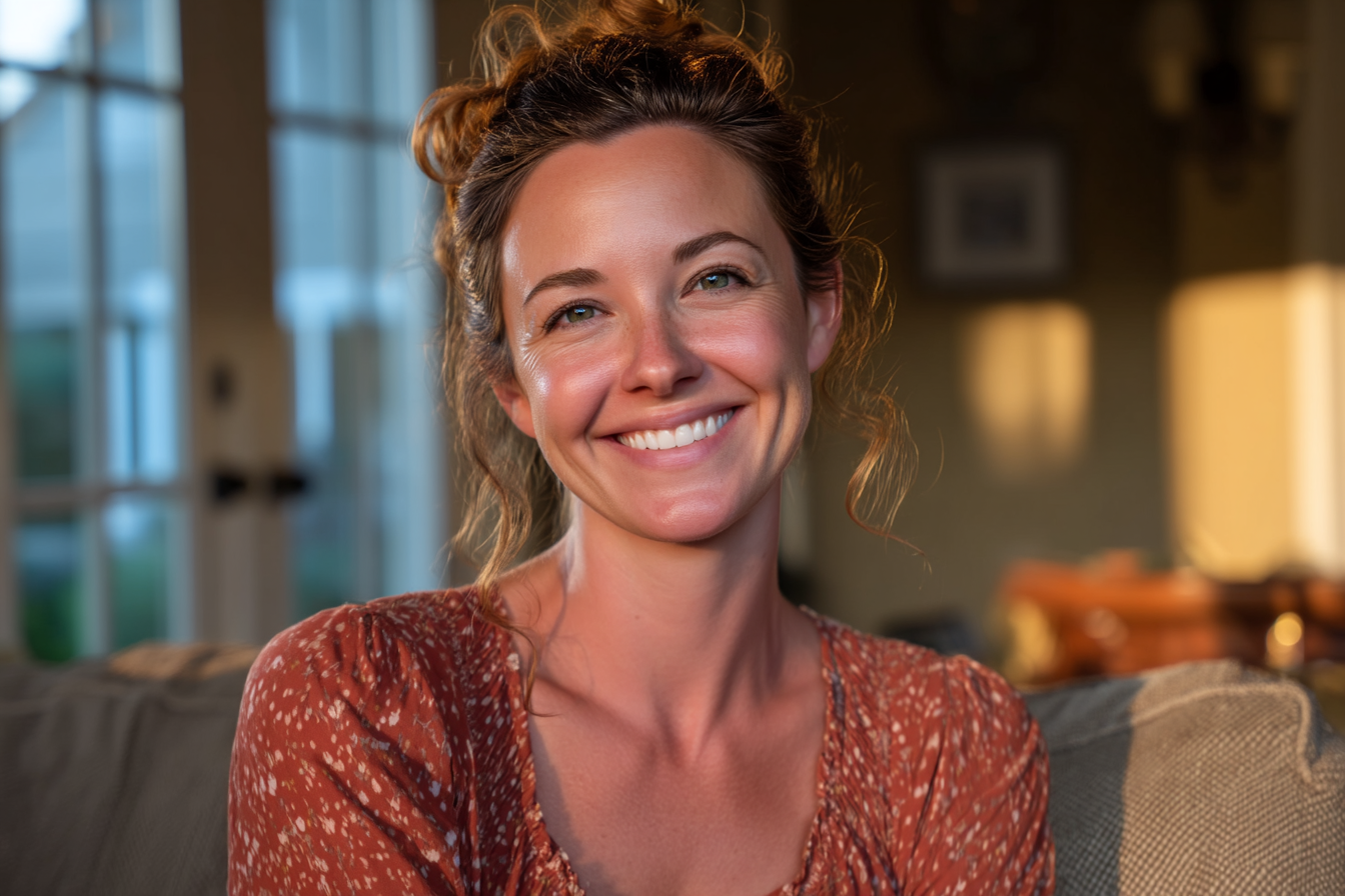 Una mujer sonriente | Fuente: Midjourney