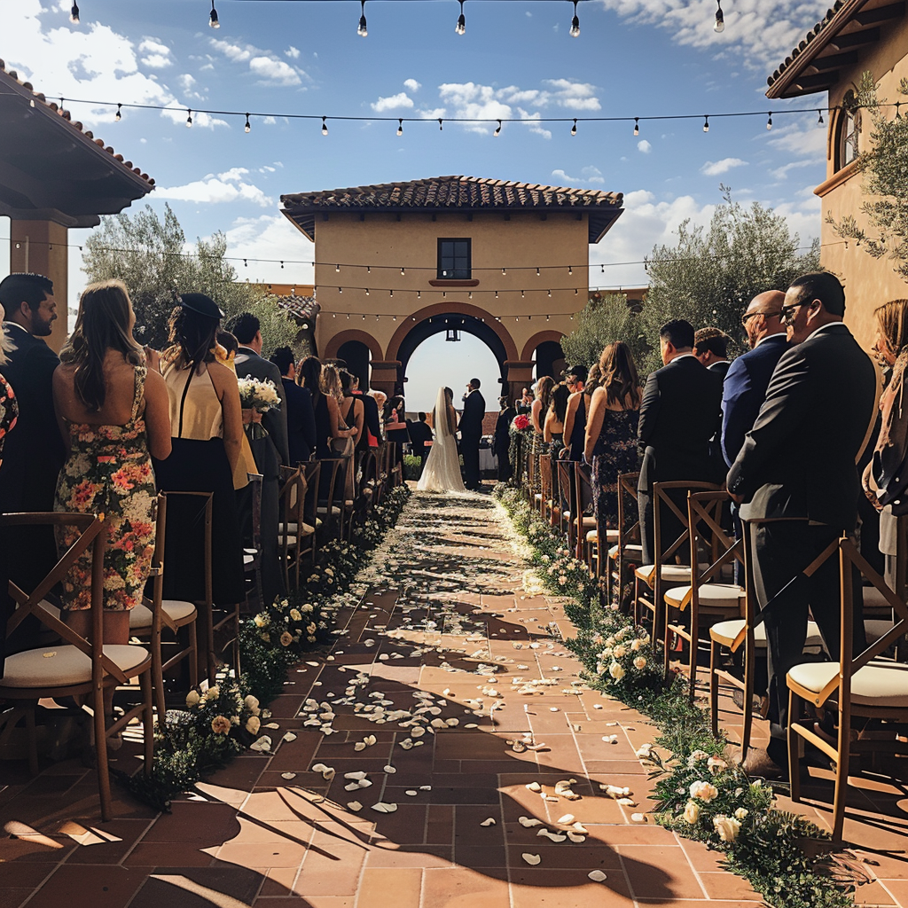 Una pareja en el altar | Fuente: Midjourney