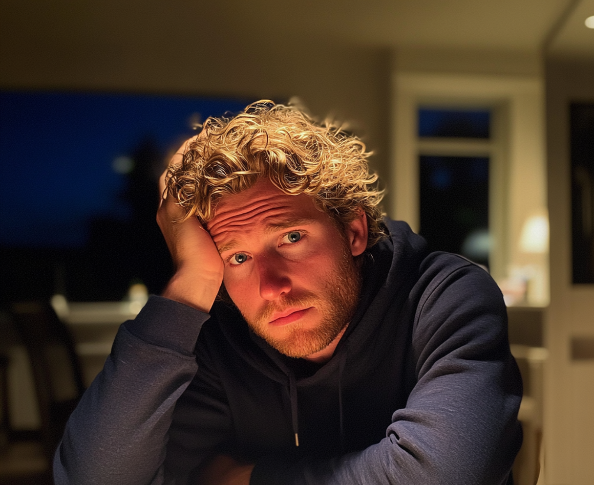 Un hombre sujetándose la cabeza | Fuente: Midjourney