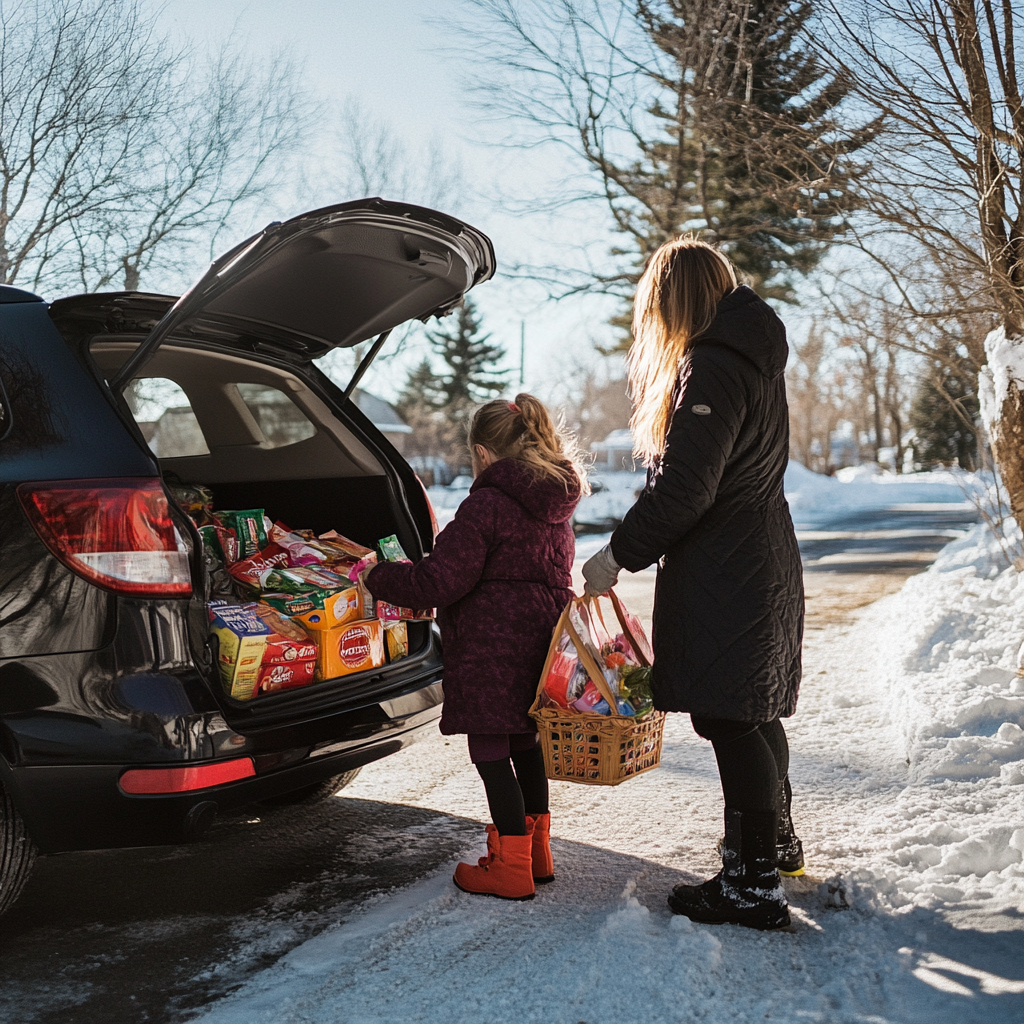 Cargar la compra en un Automóvil | Fuente: Midjourney