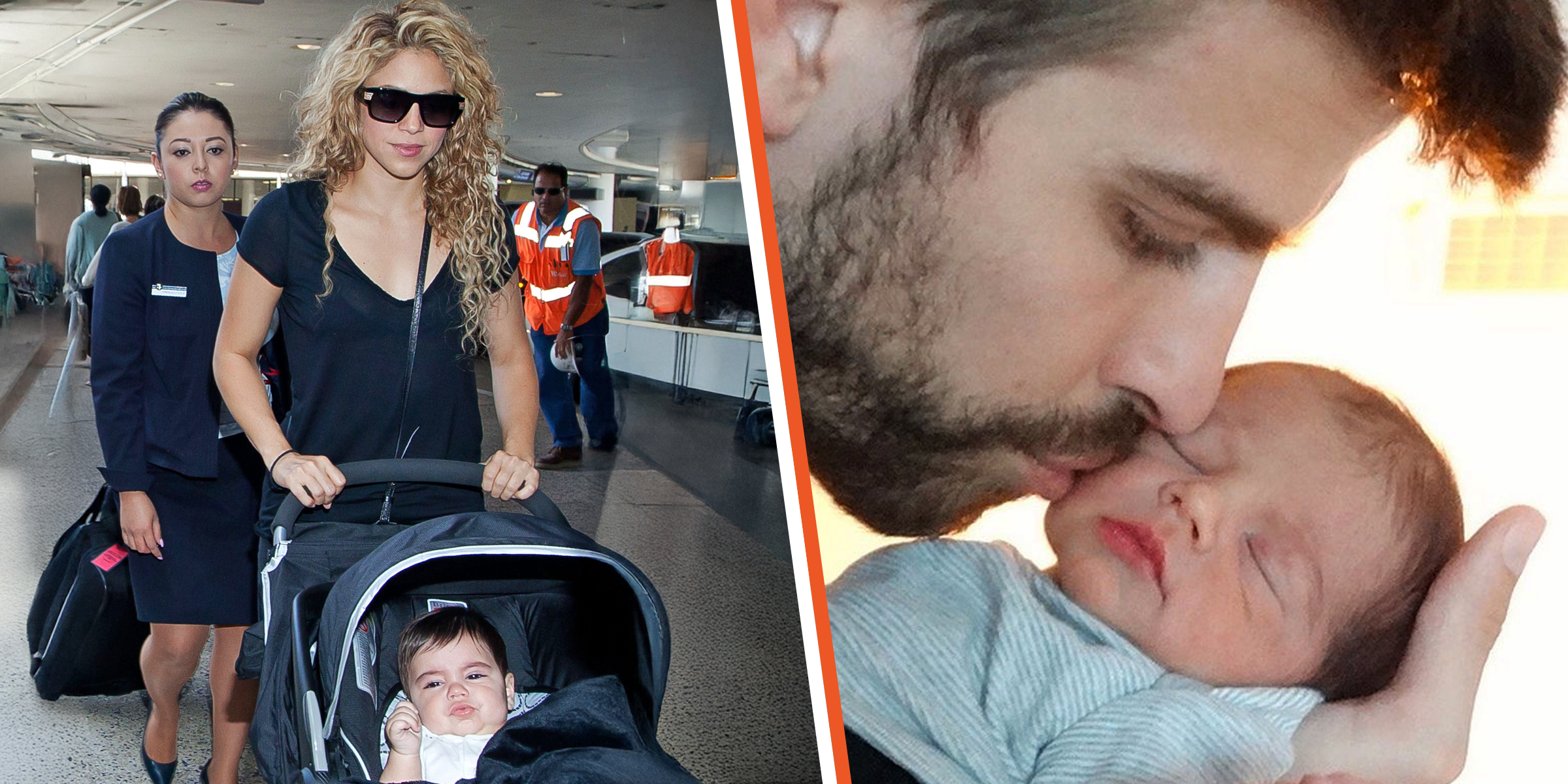 Shakira y su hijo Milan | Gerard Piqué y Milan. | Foto: Getty Images