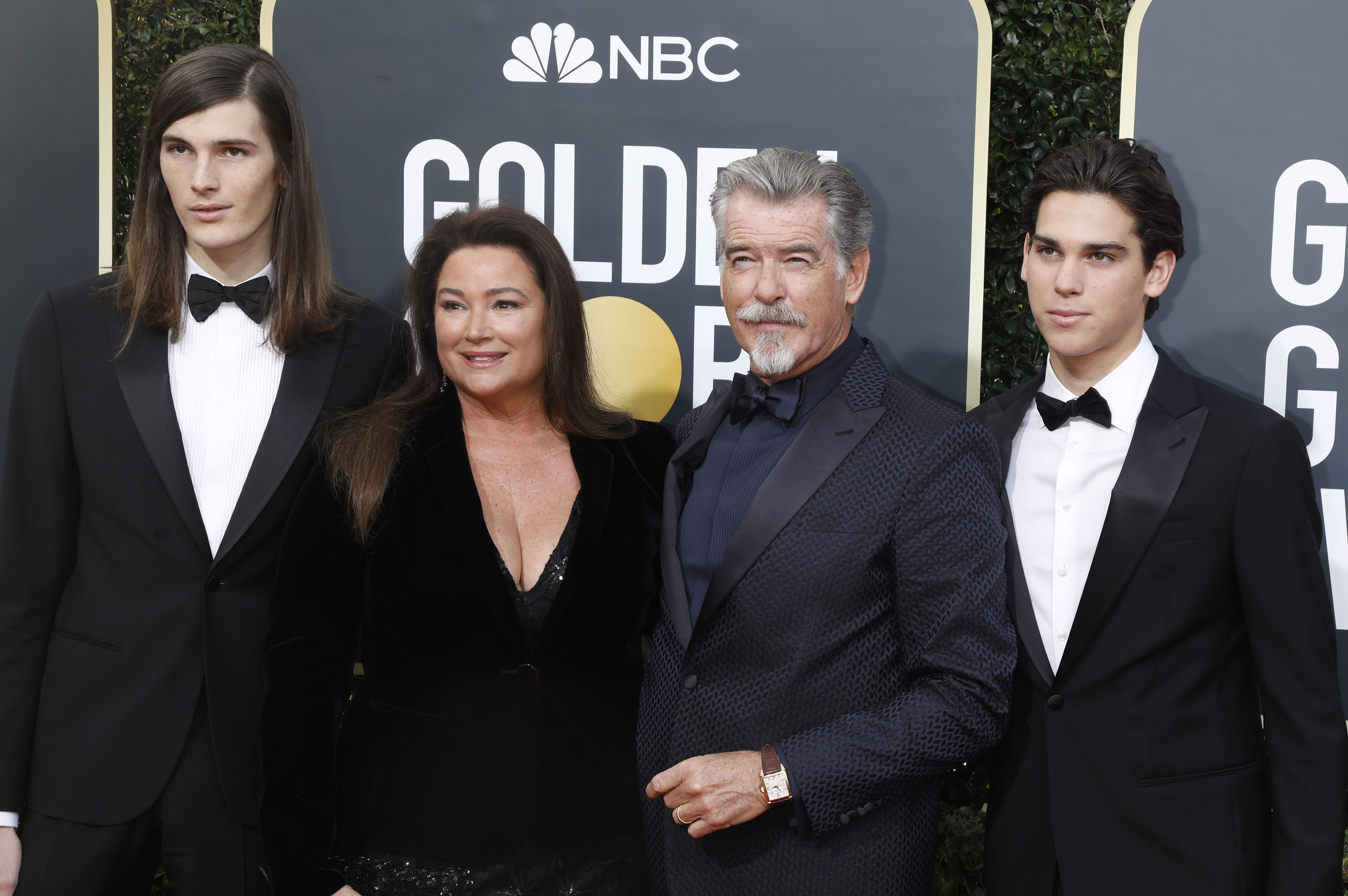 Dylan, Keely Shaye, Pierce y Paris Brosnan en la 77ª edición de los Premios Globo de Oro en Beverly Hills, California, el 5 de enero de 2020 | Fuente: Getty Images