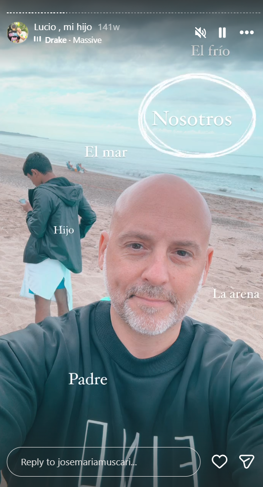 José María Muscari y su hijo Lucio en el mar | Fuente: Instagram/josemariamuscari