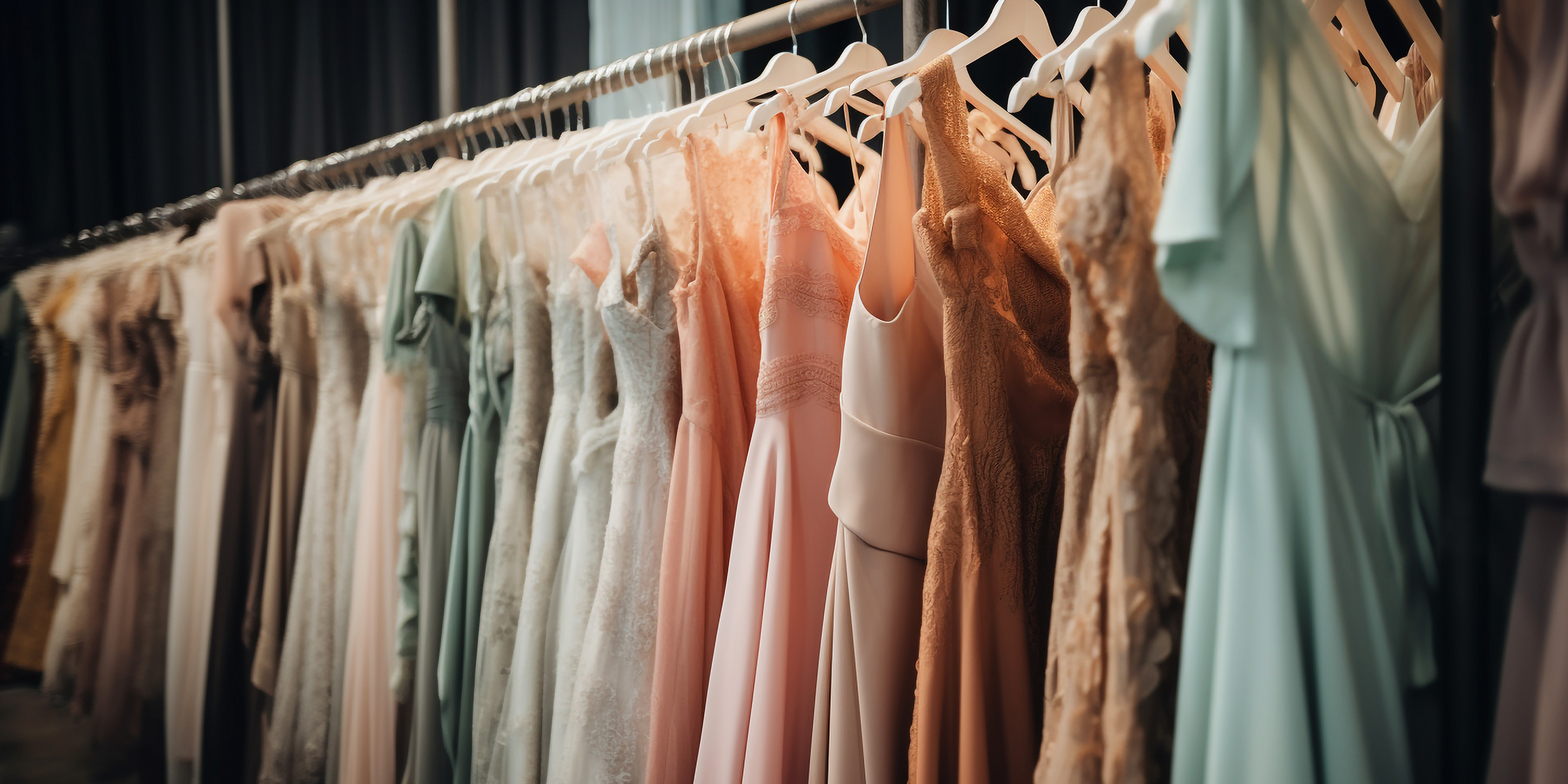 Una hilera de vestidos en una tienda | Fuente: Freepik