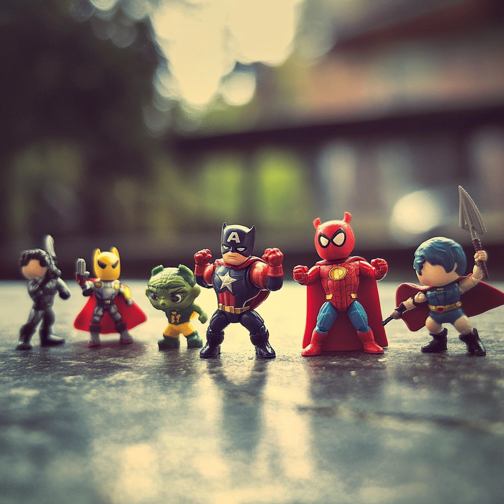 Figuritas de superhéroes | Fuente: Midjourney