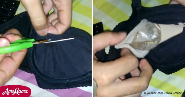 Hombre atentó descubre extrañas bolsas en sostén push-up y quiere advertir a todas las mujeres