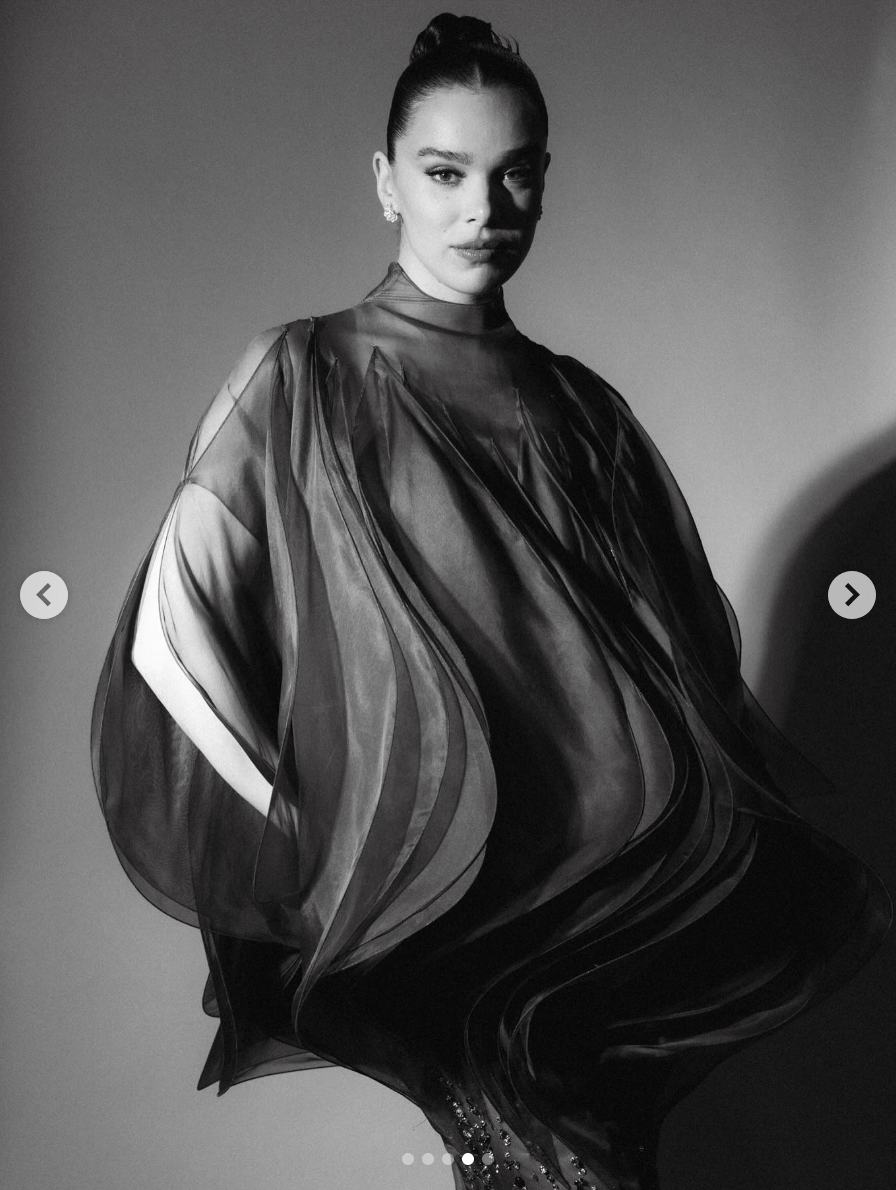 Hailee Steinfeld con su vestido en los Premios del Gobernador en un post de noviembre de 2025 | Fuente: instagram/haileesteinfeld