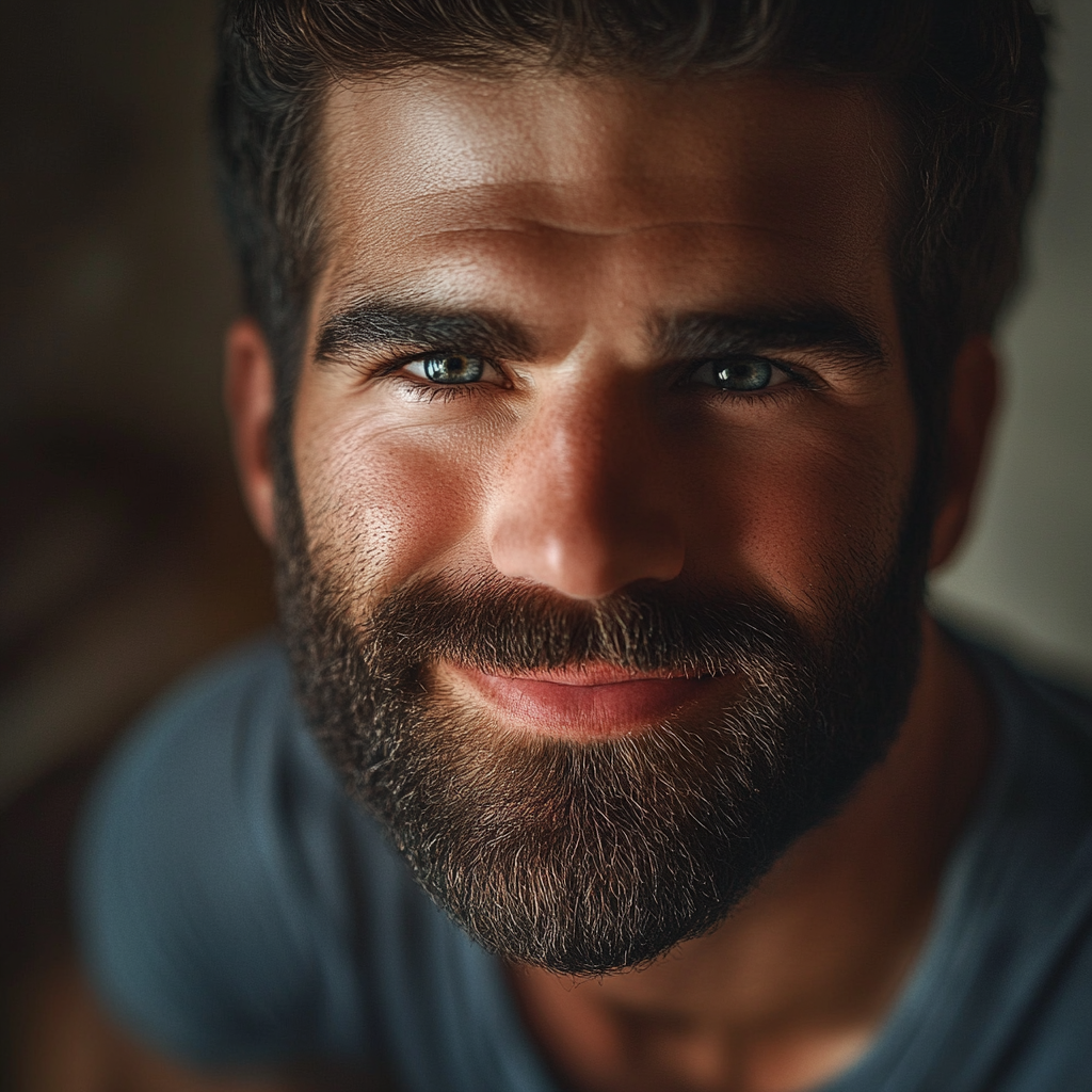 Un hombre con una sonrisa astuta | Fuente: Midjourney