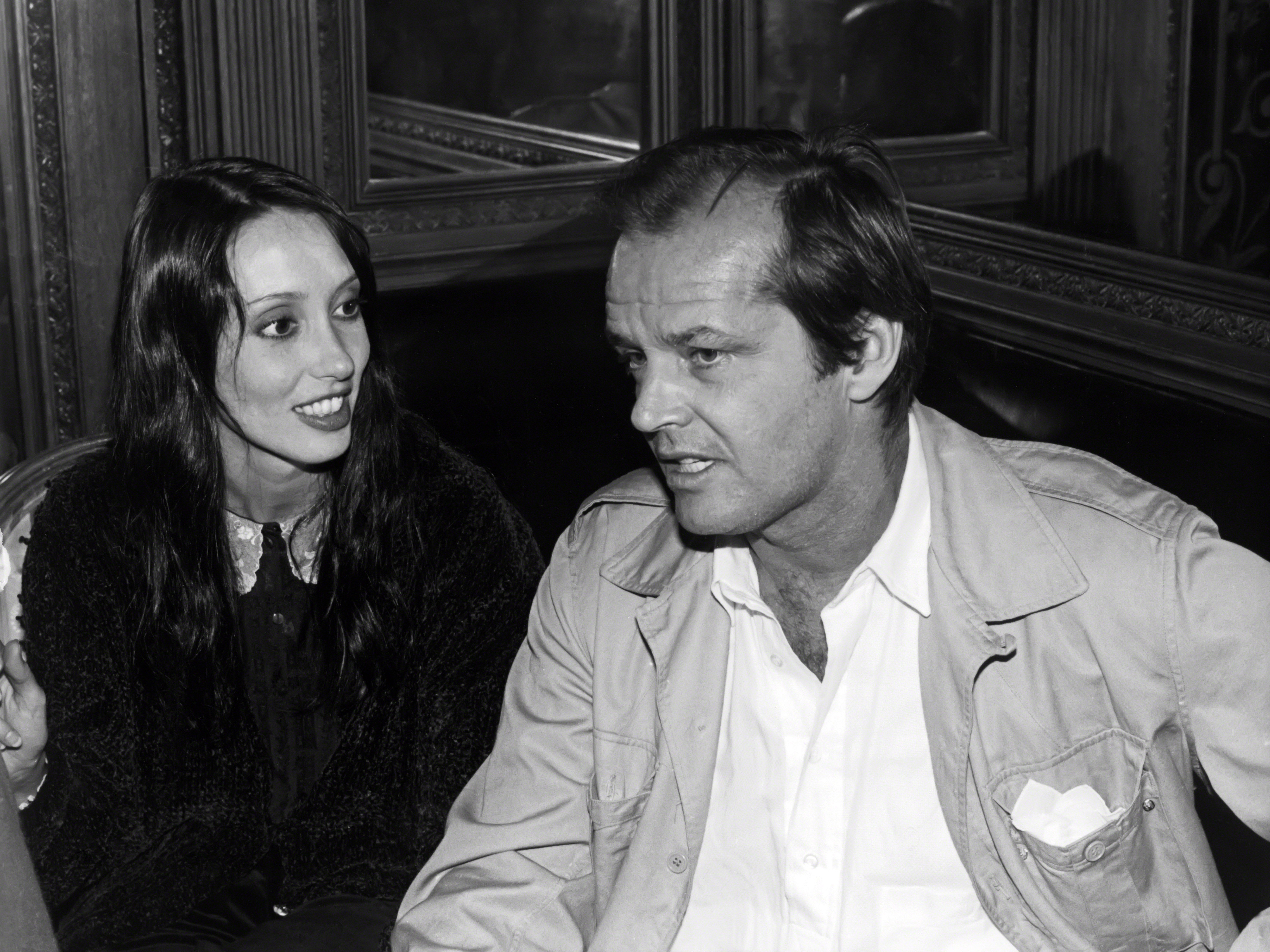 Shelley Duvall y Jack Nicholson fotografiados el 1 de enero de 1980 en Nueva York | Fuente: Getty Images