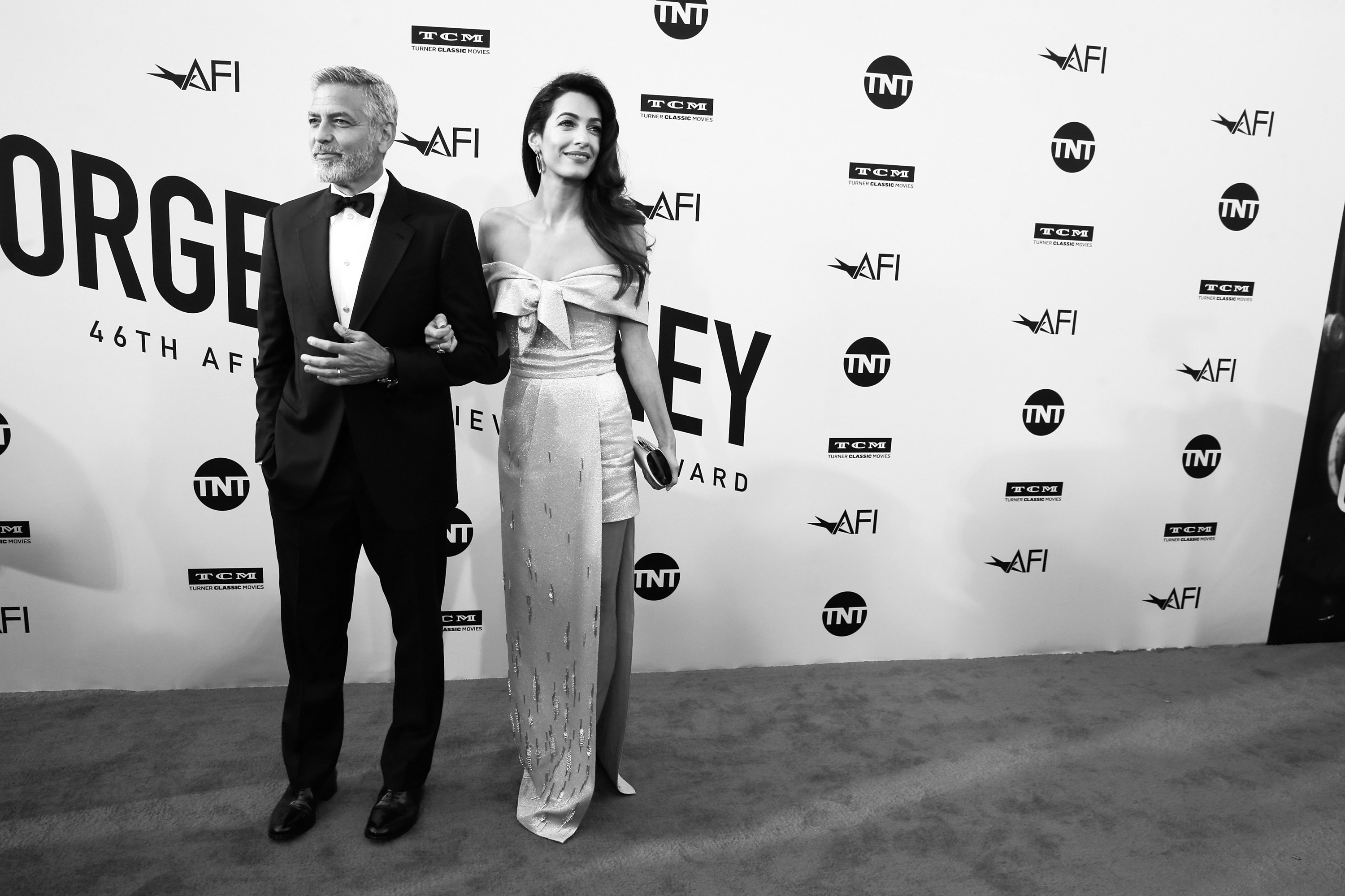 George y Amal Clooney en gala en honor a George Clooney, en el teatro Dolby, el 7 de junio de 2018 en Hollywood, California. | Foto: Getty Images