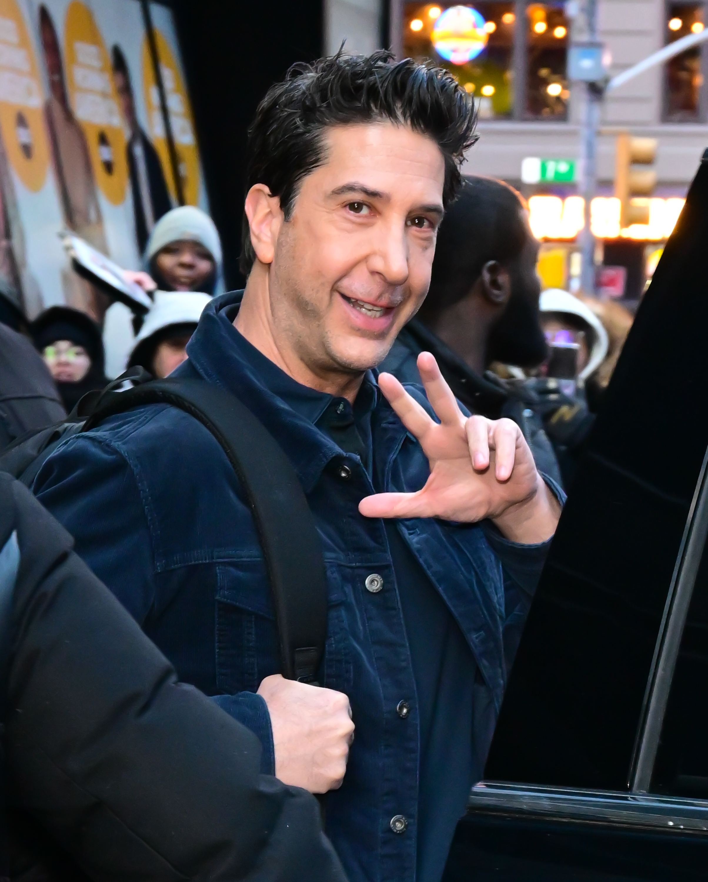 David Schwimmer visto fuera de "ABC Studio" el 7 de enero de 2025, en Nueva York City | Fuente: Getty Images