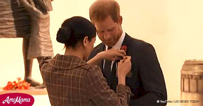 Meghan Markle le pone condecoración militar a su esposo Harry en momento de 'esposa orgullosa'