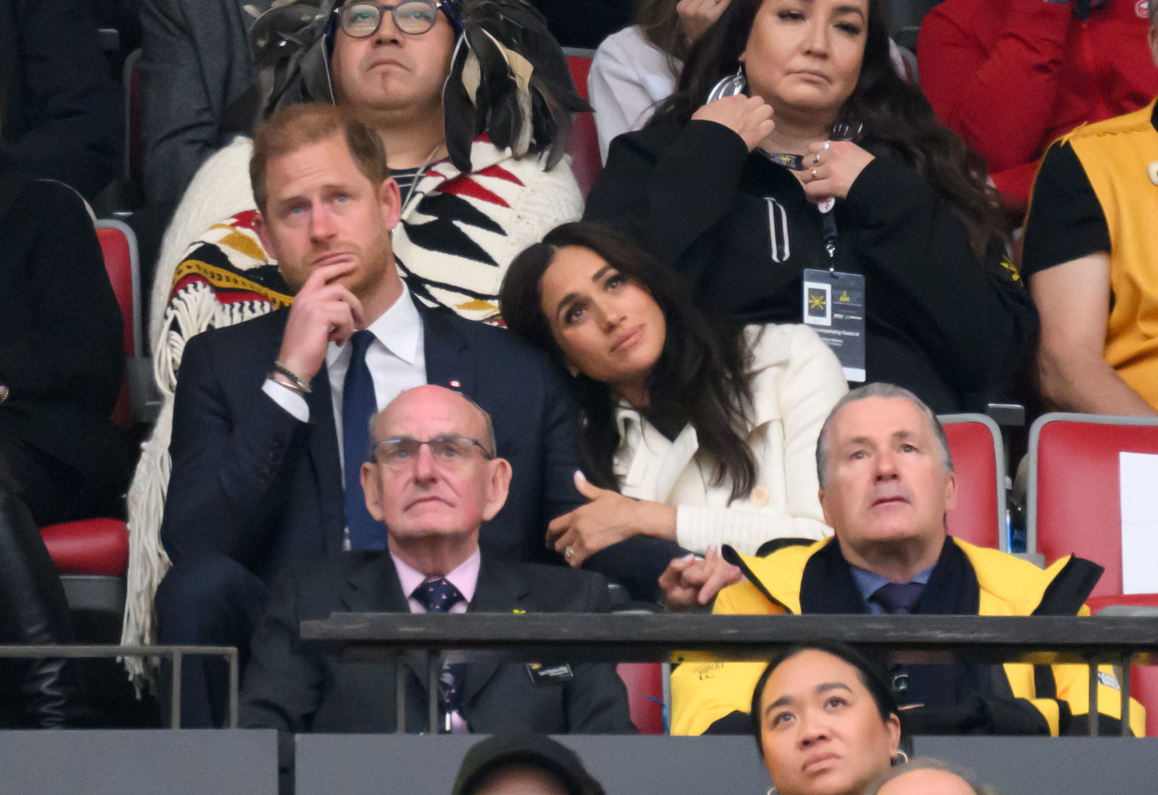 El Príncipe Harry y Meghan Markle durante la ceremonia de inauguración de los Juegos Invictus 2025 en el BC Place, el 8 de febrero de 2025 | Fuente: Getty Images