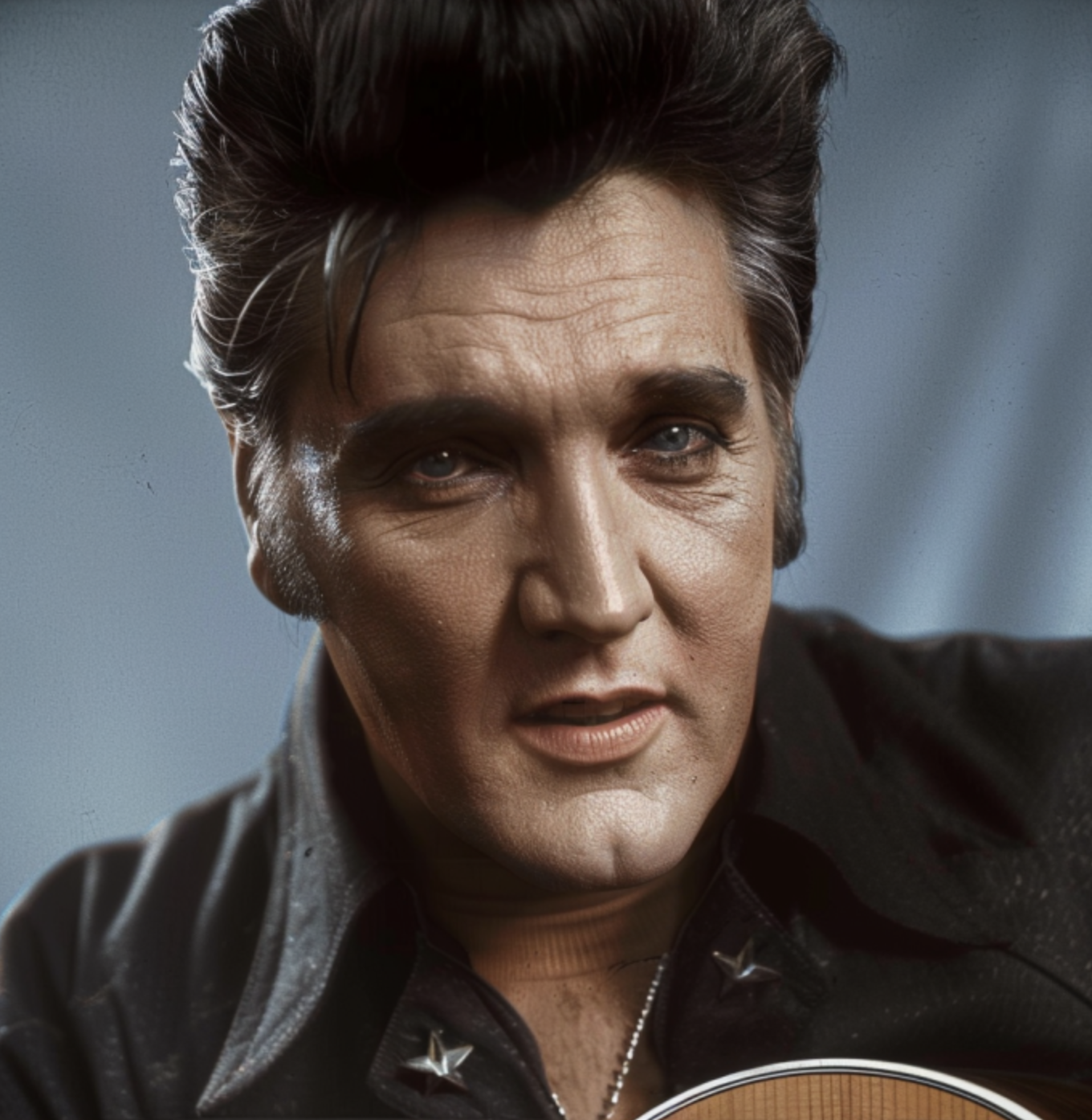 Imagen IA de Elvis Presley en la vejez | Foto: Midjourney