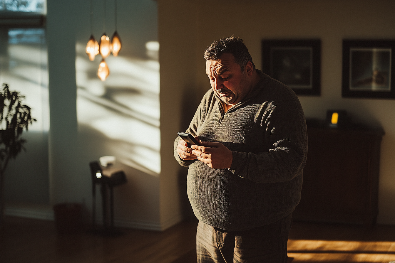 Un hombre utilizando un teléfono | Fuente: Midjourney