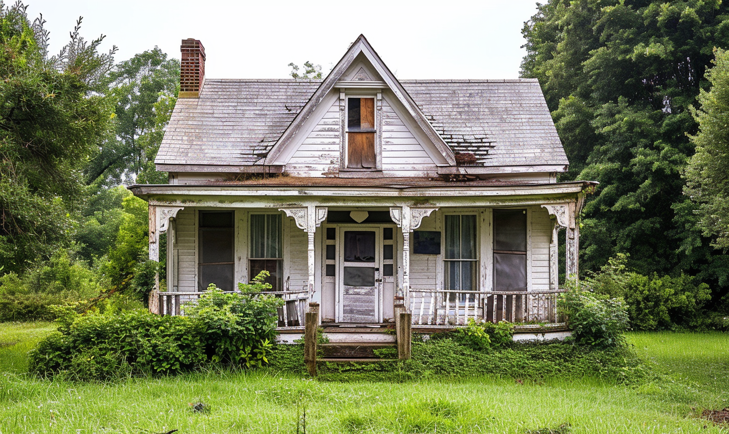 Una casa abandonada | Fuente: Midjourney