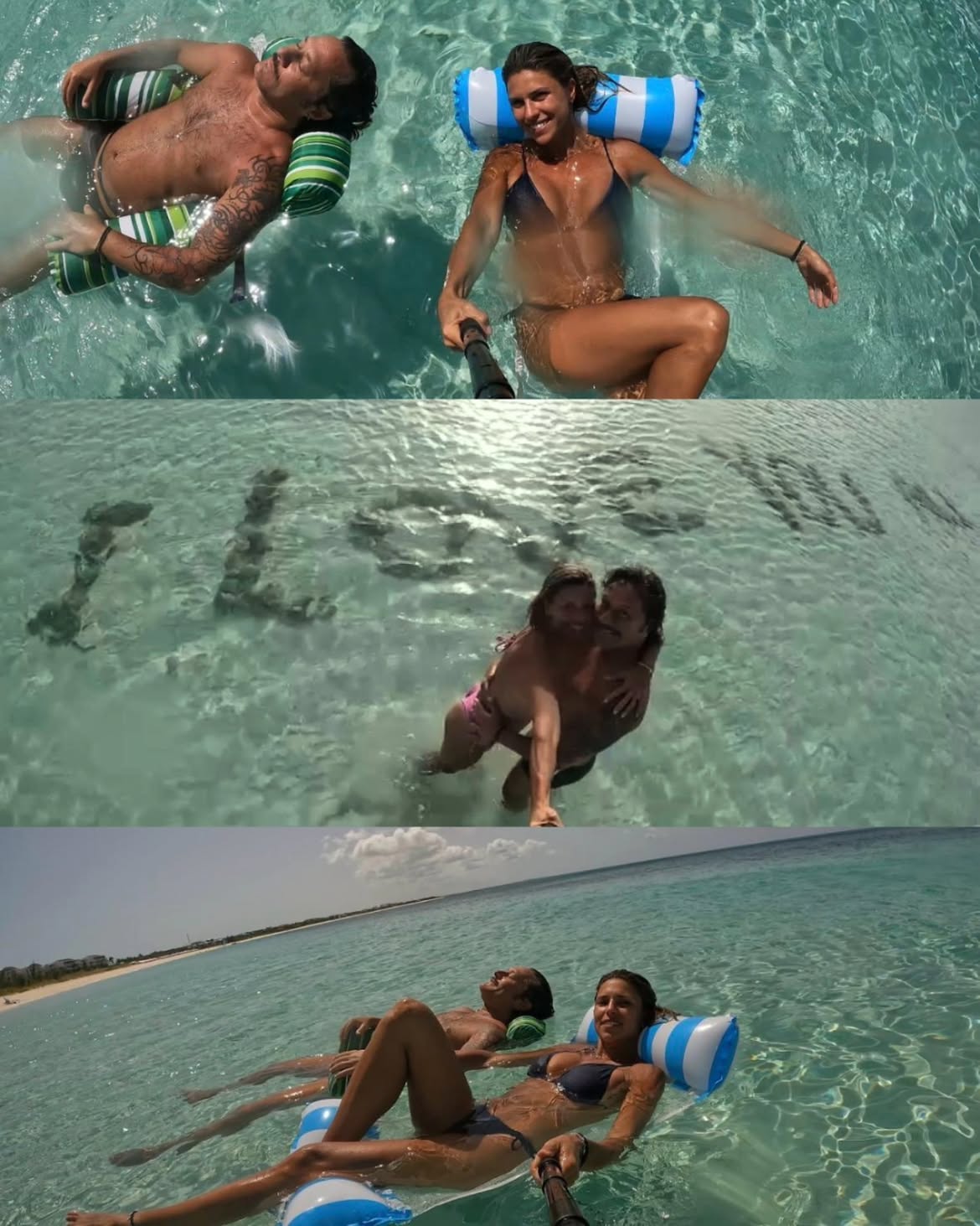 Diego Torres y su novia Martina Díaz Radonic disfrutando de sus vacaciones en la playa | Fuente: Instagram/diegotorresmusica